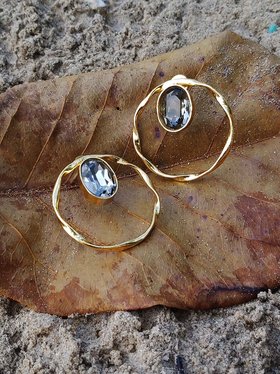 designer hoop earring designs in gold for female