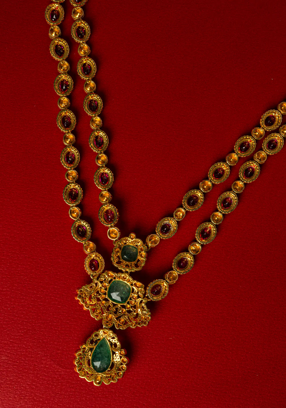 925 Silver Ziva Ruby Polki Bridal Necklace