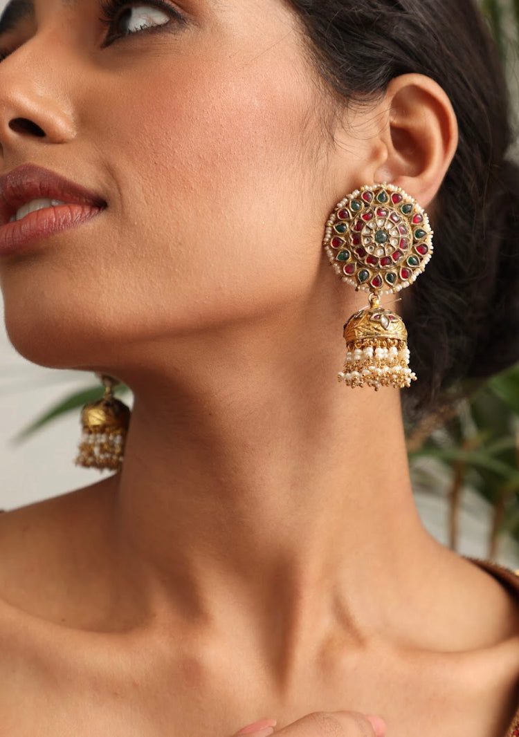 925 Silver Ranjha Jhumka Earring - Amrrutam 