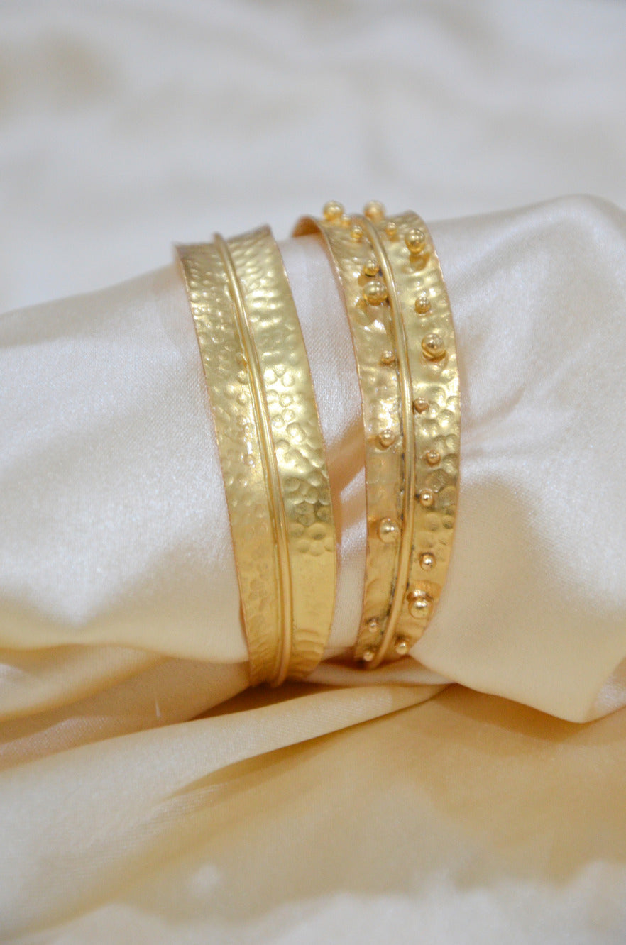 Gold bangle set of two for women