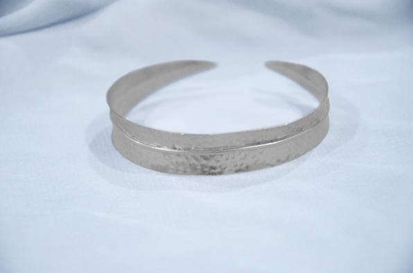 Silver bangle set of two for women