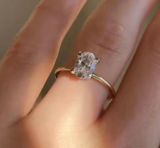 14K Gold Vanessa CVD Diamond Ring - Amrrutam 