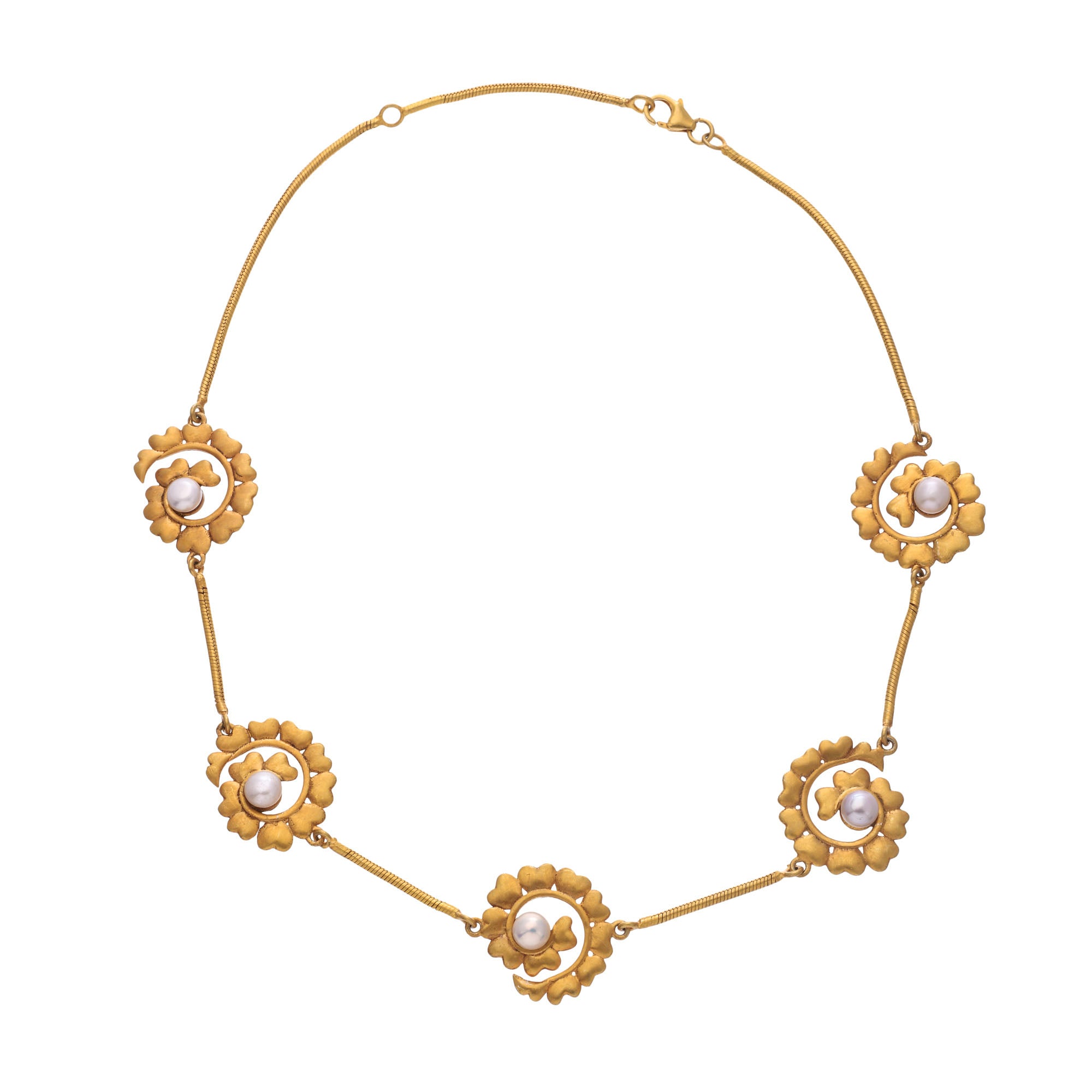 ZINNIA PEARL CHOKER SET - Amrrutam