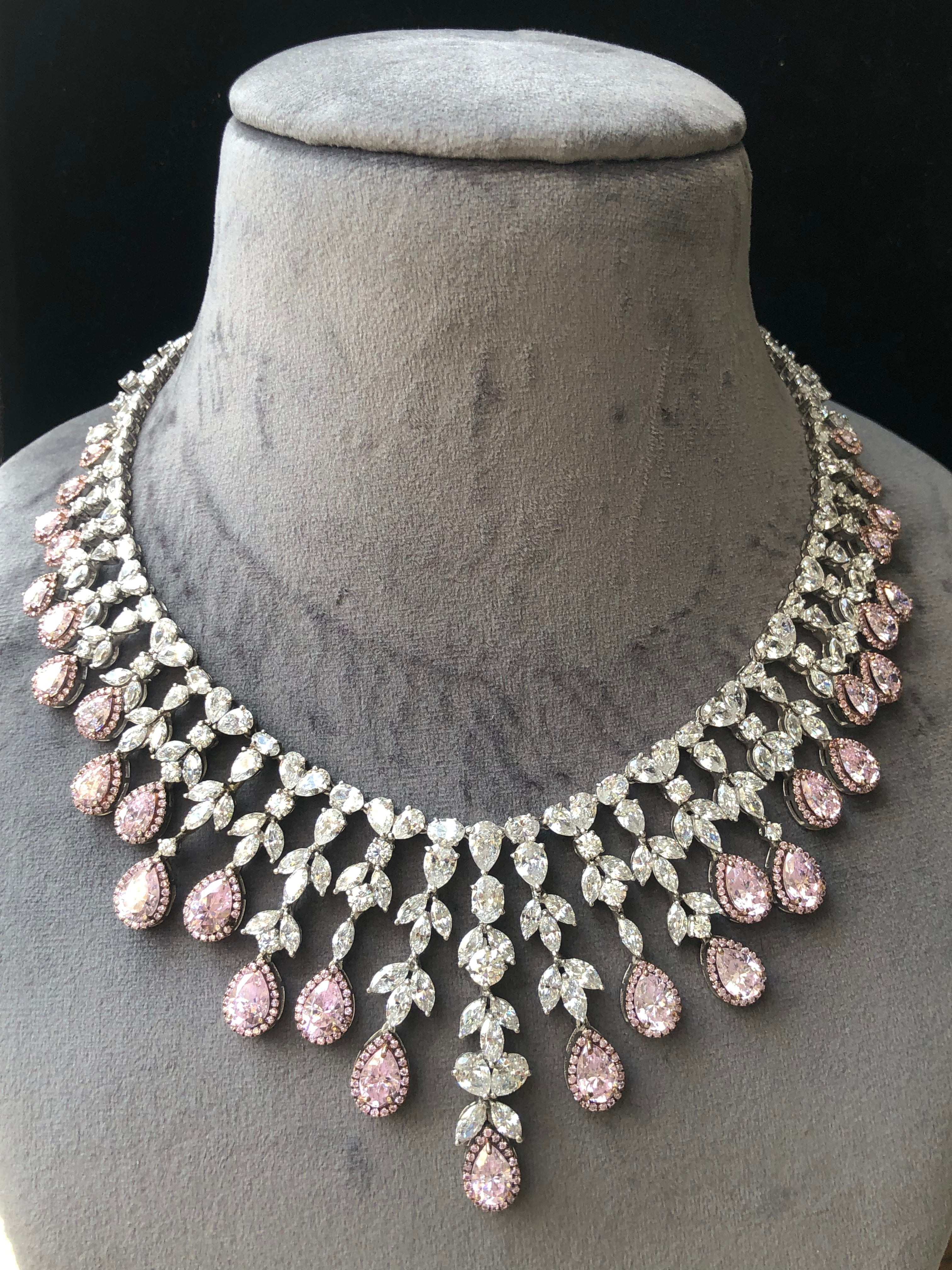 925 Silver Dionna CZ Choker Necklace - Amrrutam Jewellery