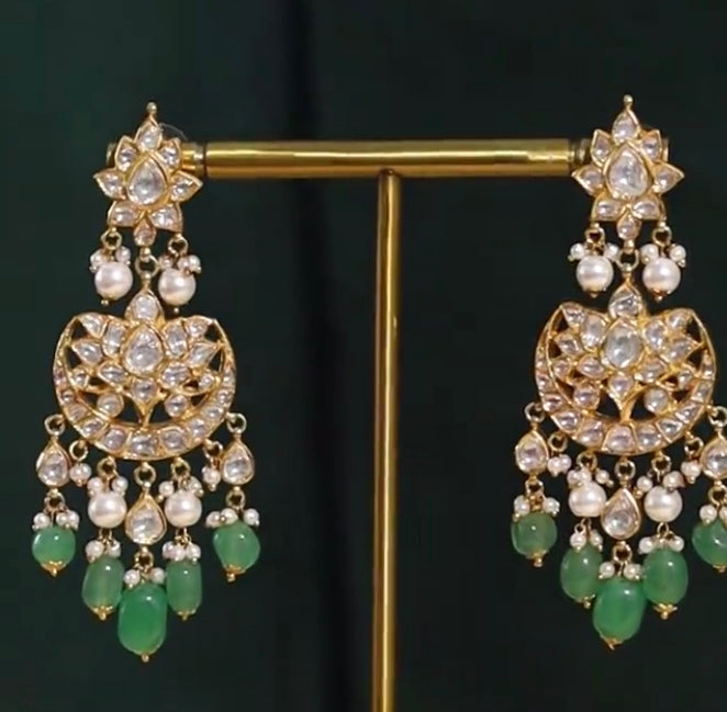 925 Silver Sameera Polki Necklace - Amrrutam Jewellery