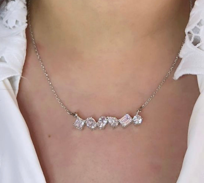 925 Silver Niyaz Swarovski Necklace - Amrrutam