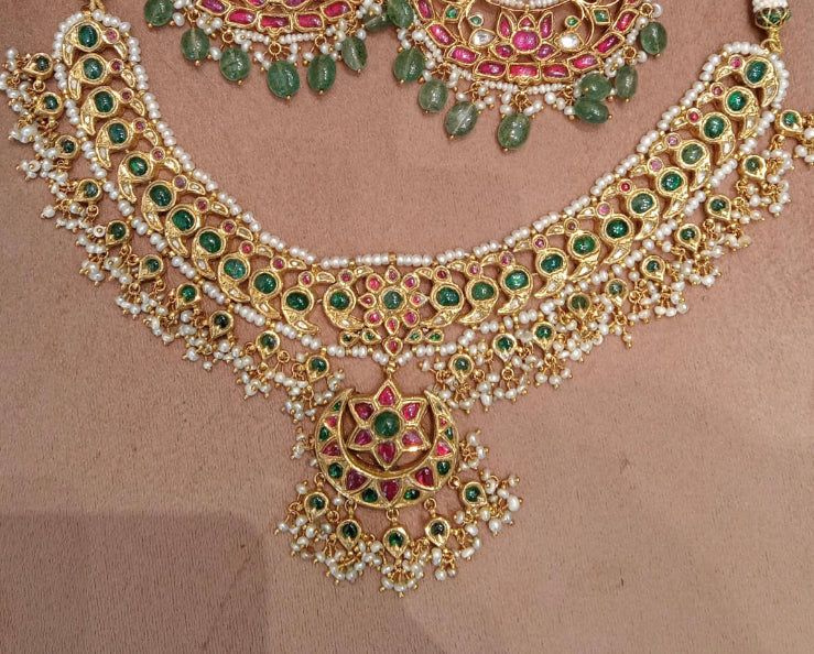 925 Silver Bavara Manira Choker Necklace - Amrrutam 