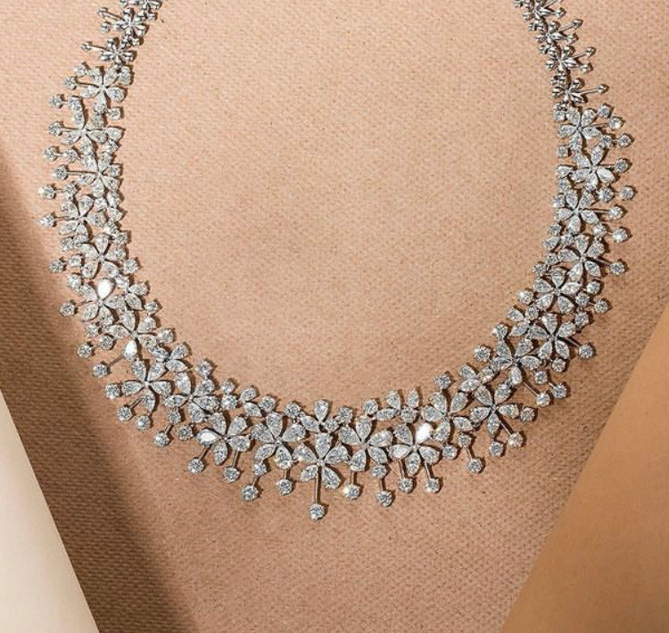 925 Silver Maison Swarovski Necklace - Amrrutam 