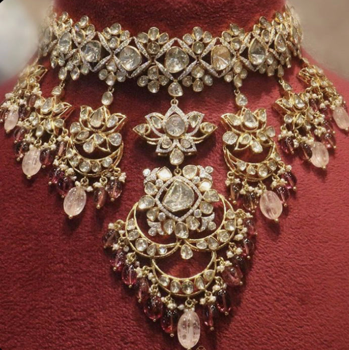 925 Silver Naiyyar Ruby Polki Necklace - Amrrutam 