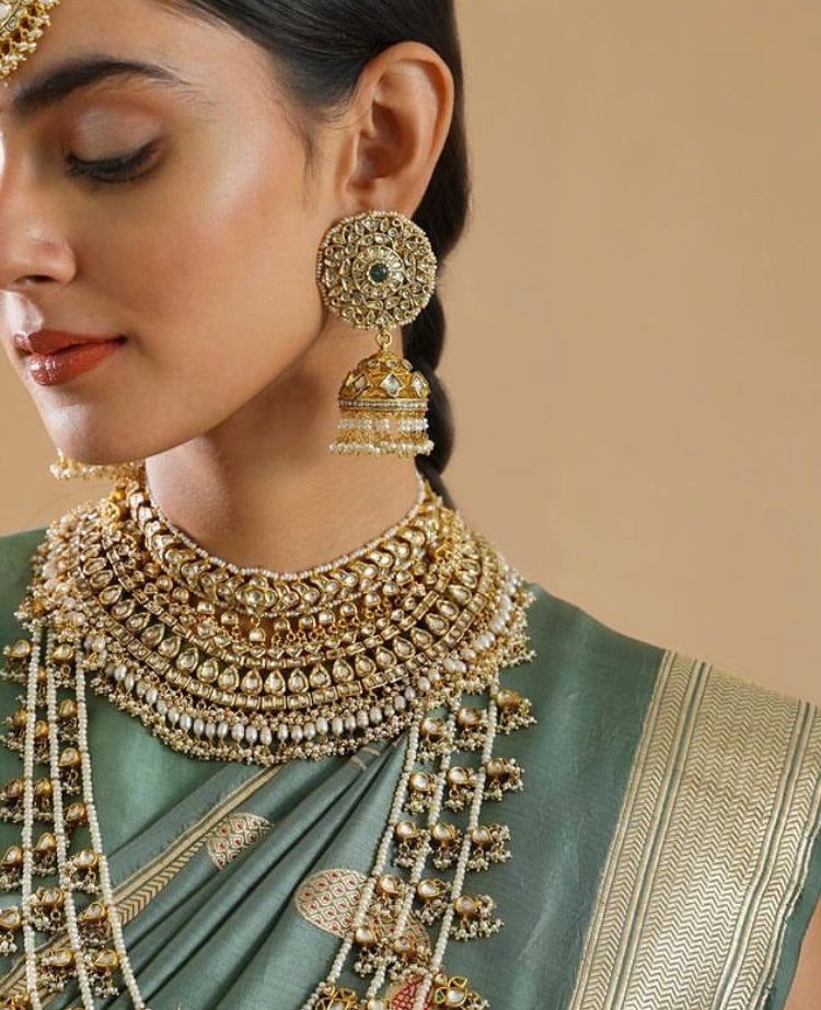 925 Silver Kushal Surya Chandra Necklace - Amrrutam