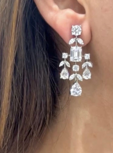 925 Silver Vera Swarovski Earrings - Amrrutam 