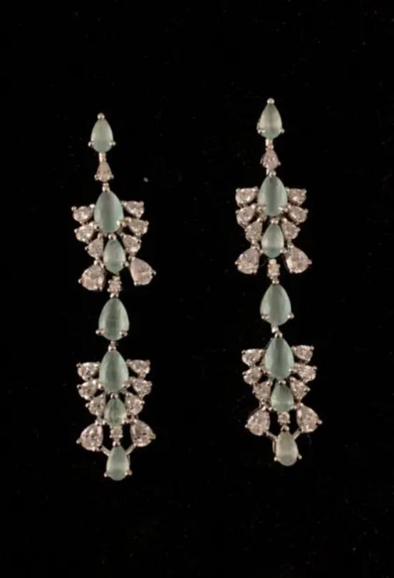 925 Silver Pixie Pastel Swarovski Earrings - Amrrutam 