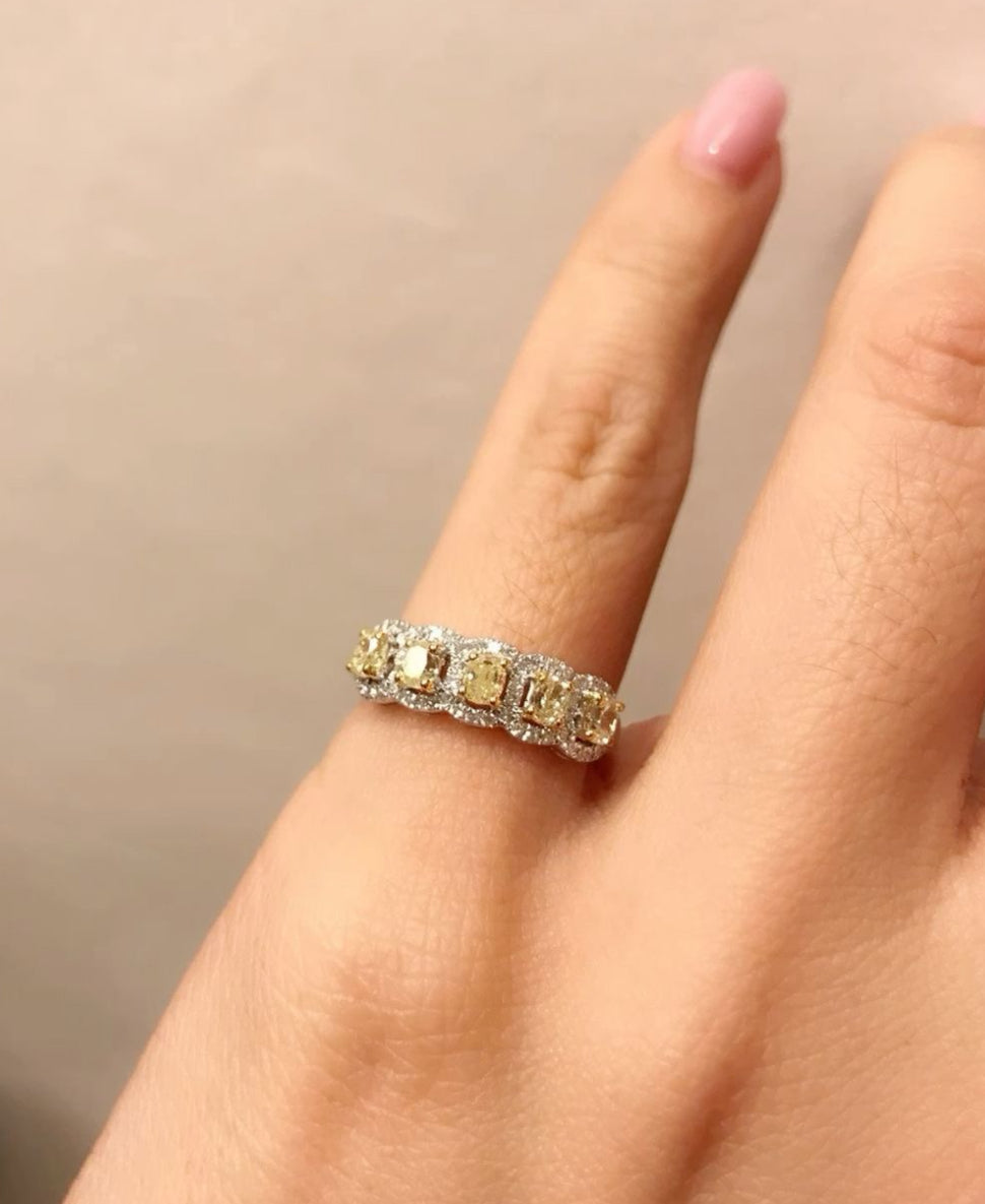 925 Silver Lebua Citrine Swarovski Ring - Amrrutam Jewellery