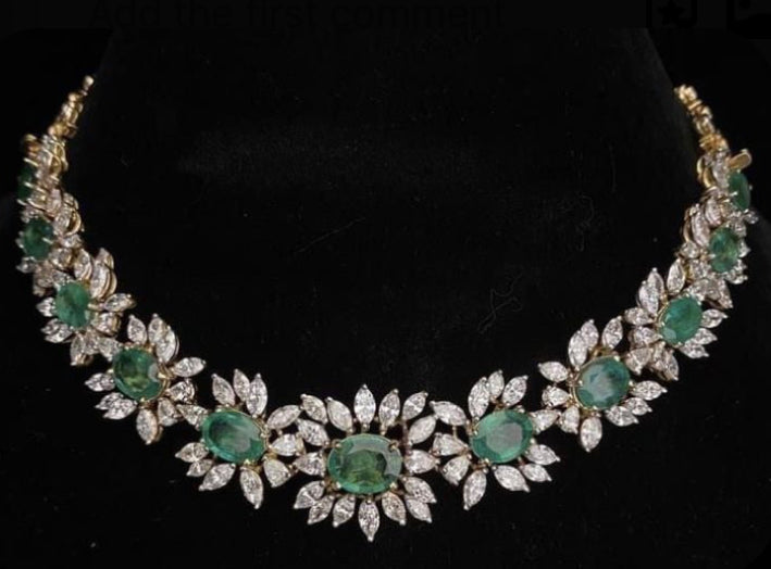 925 Silver Lora Swarovski Necklace - Amrrutam 