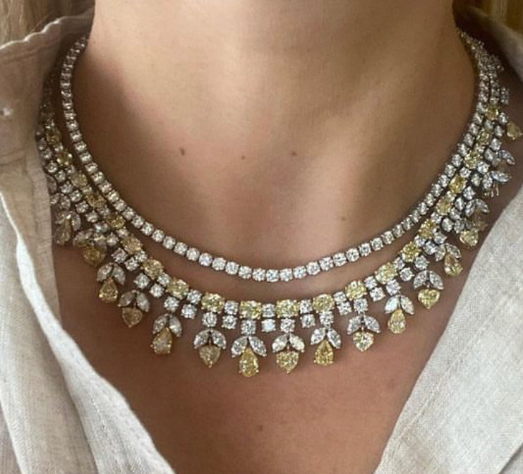 925 Silver Jenny Swarovski Necklace - Amrrutam 
