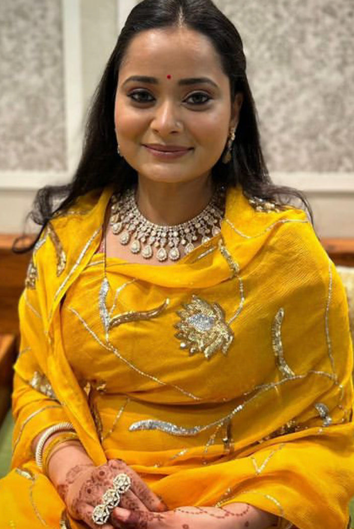 925 Silver Shanaya Polki Festive Necklace Set - Amrrutam Jewellery