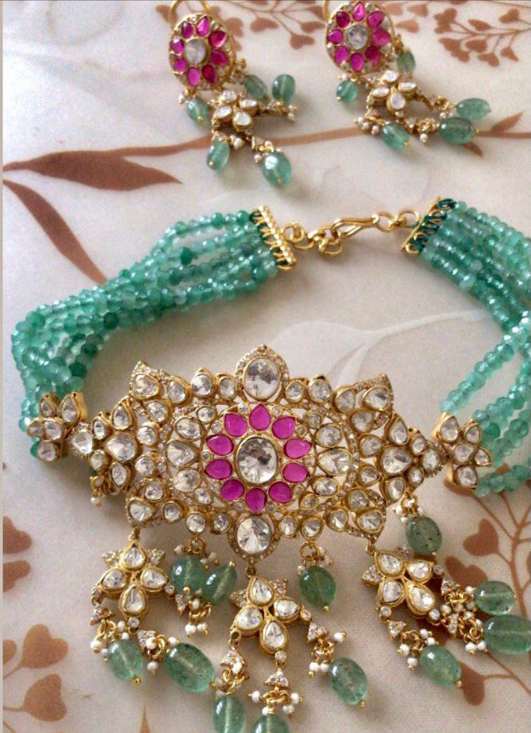 wedding polki choker set