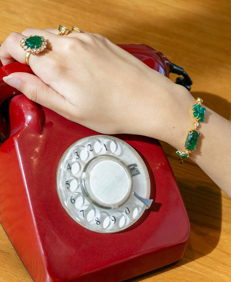 14K Gold Philly Emerald Ring - Amrrutam 