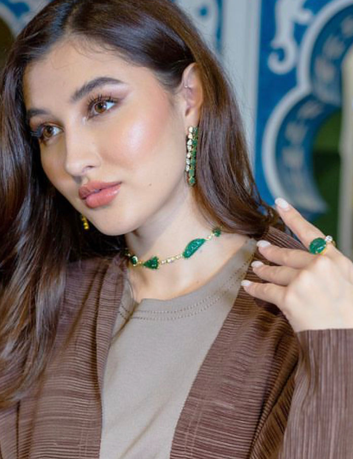14K Gold Samantha Emerald Ring - Amrrutam 