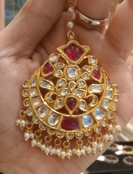 925 Silver Koheera Polki Maangtika - Amrrutam Jewellery