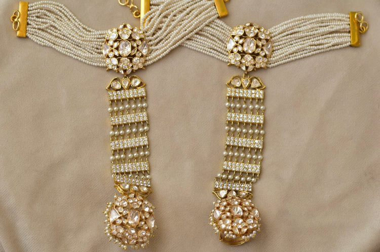 925 Silver Nargis Polki Haathphool - Amrrutam Jewellery