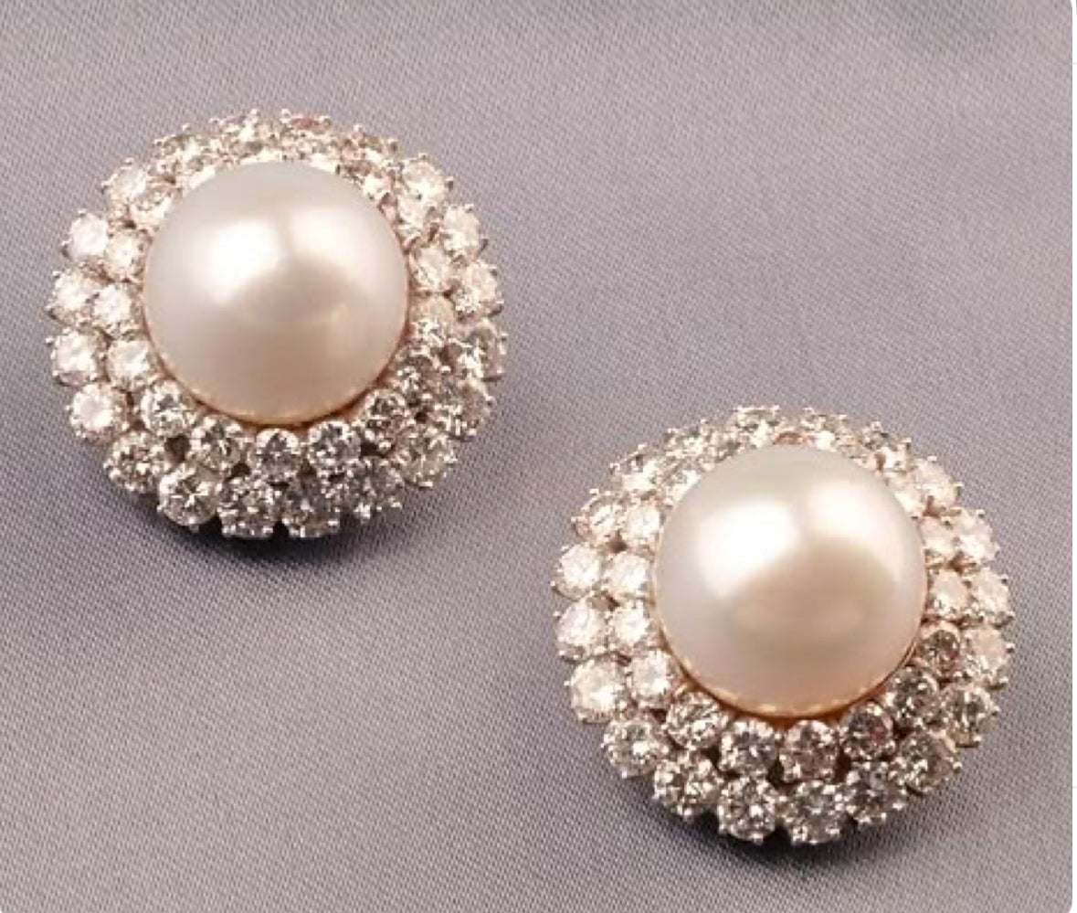925 Silver Vera Swarovski Pearl Stud Earring - Amrrutam Jewellery