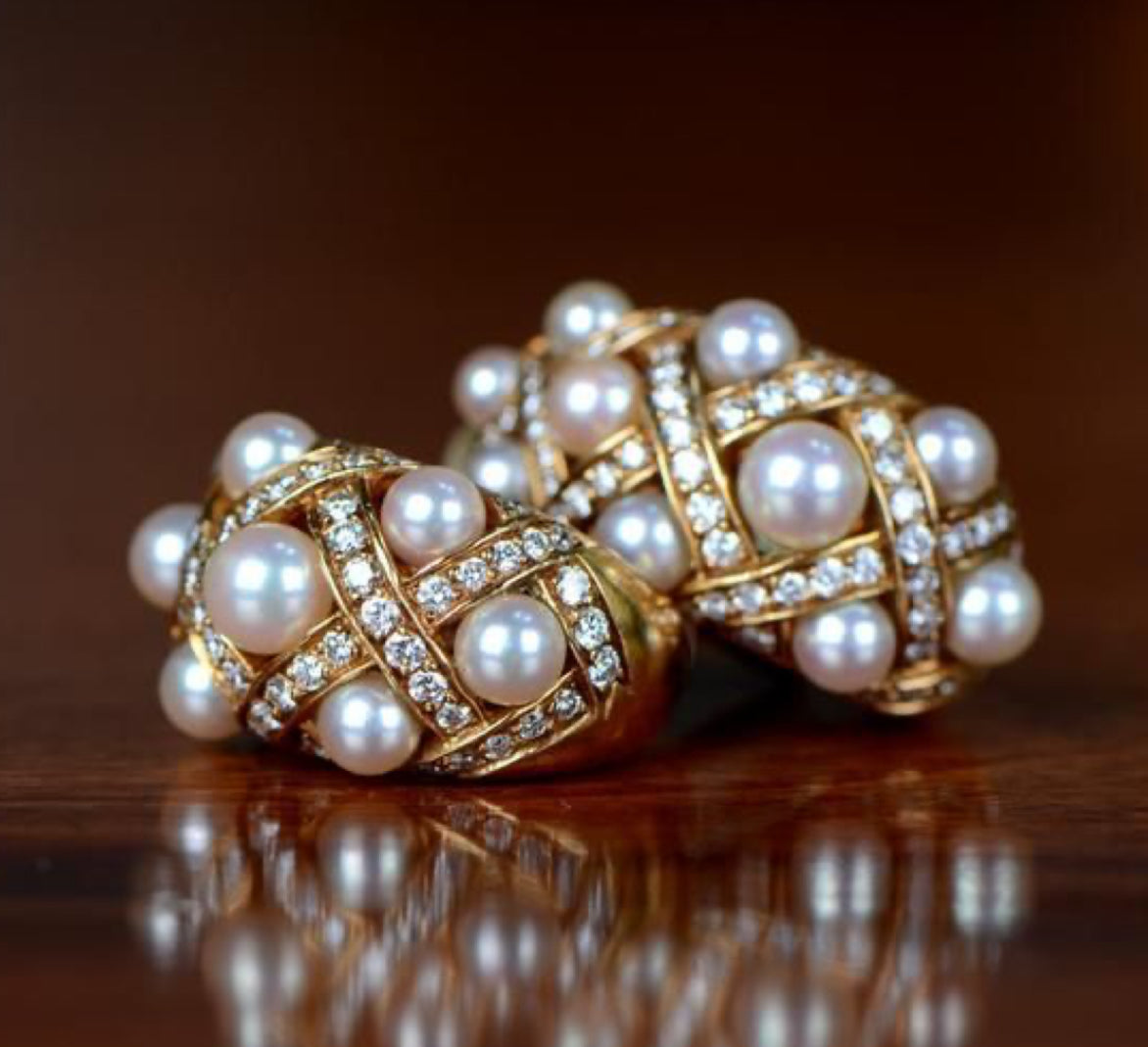 925 Silver Moha Pearl Bali Earring - Amrrutam Jewellery