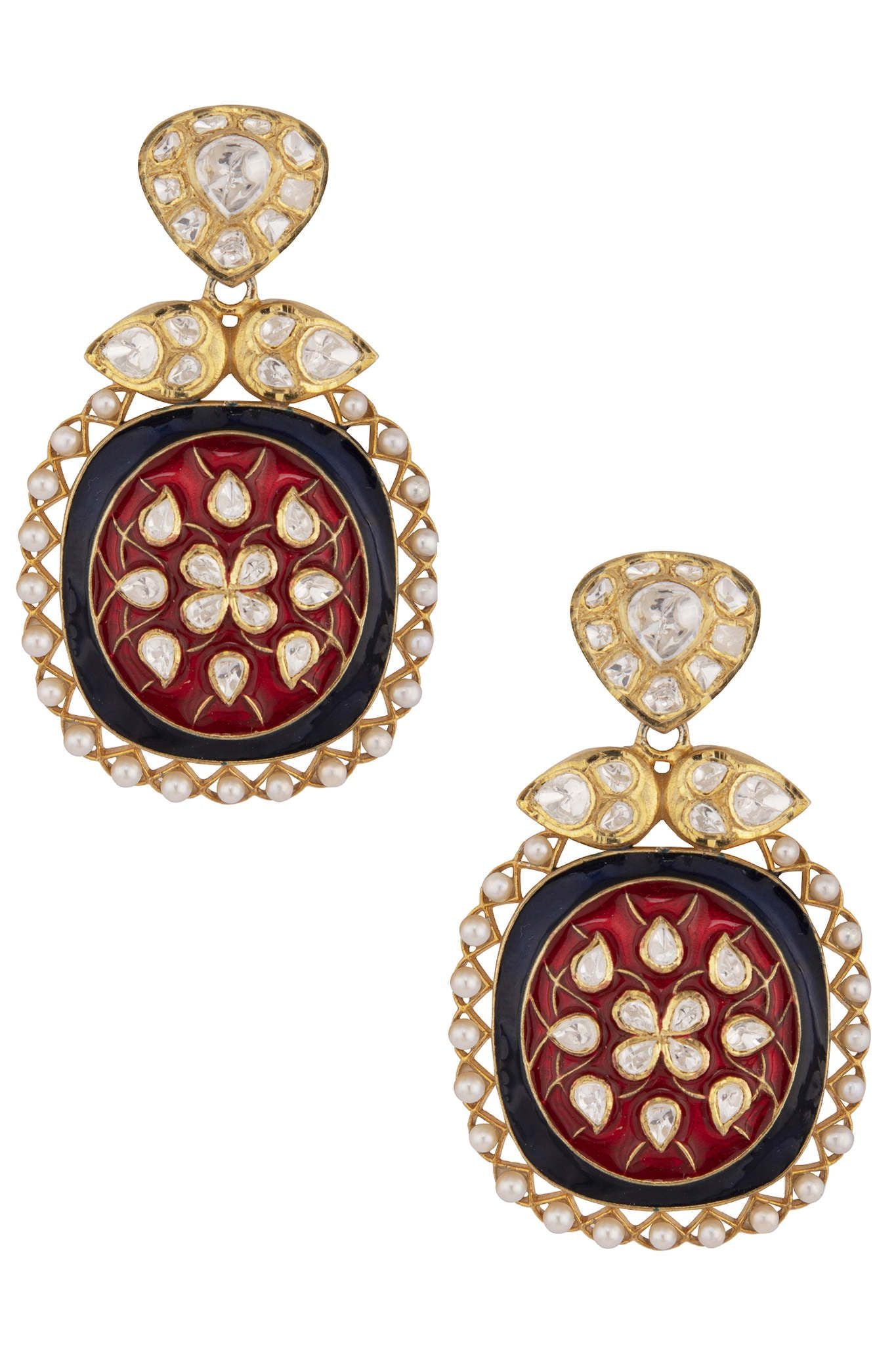 Gold Plated Silver Dangler Earrings - Amrrutam