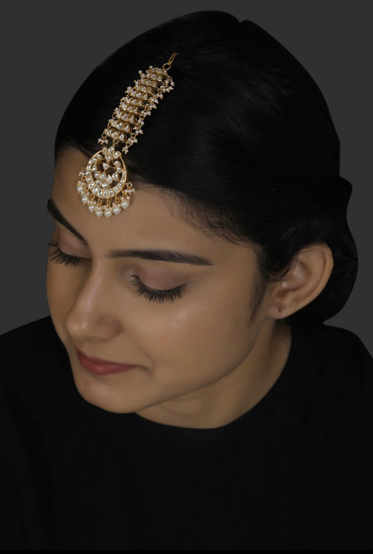 Silver Polki Maangtika - Amrrutam