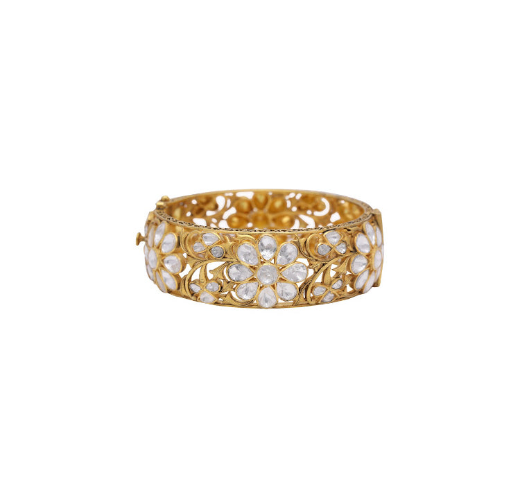 Silver Polki Kada - Amrrutam