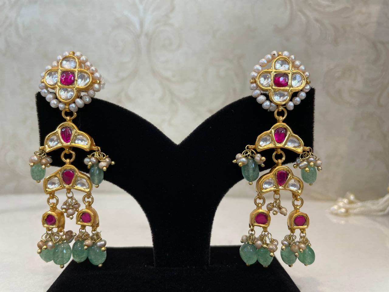 925 Silver Suryansh Kundan Choker Necklace Set - Amrrutam Jewellery
