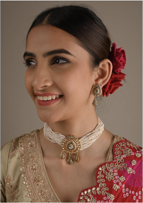 wedding choker set with pearls