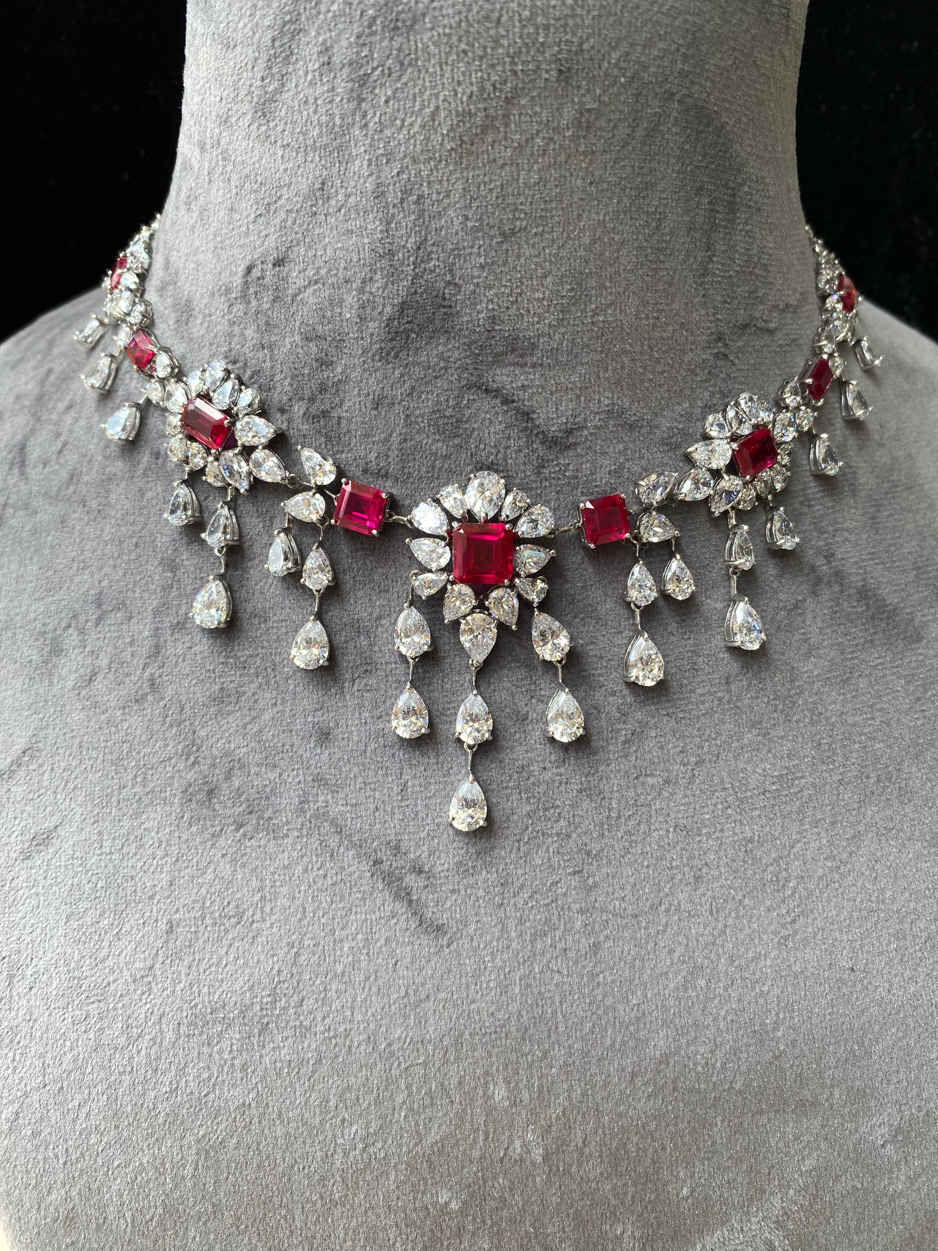 925 Silver Royal Ruby Necklace