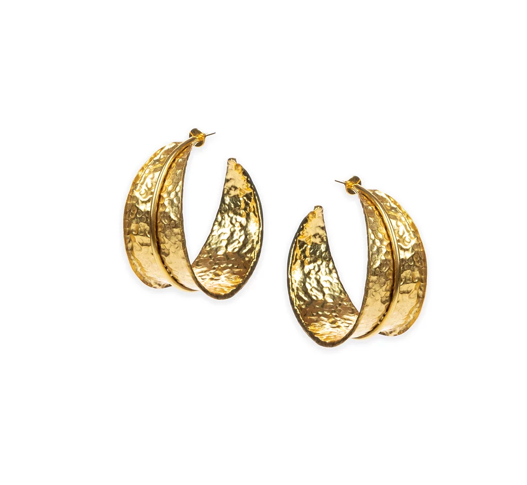 Maxine Leaf Hoop Earring - Amrrutam