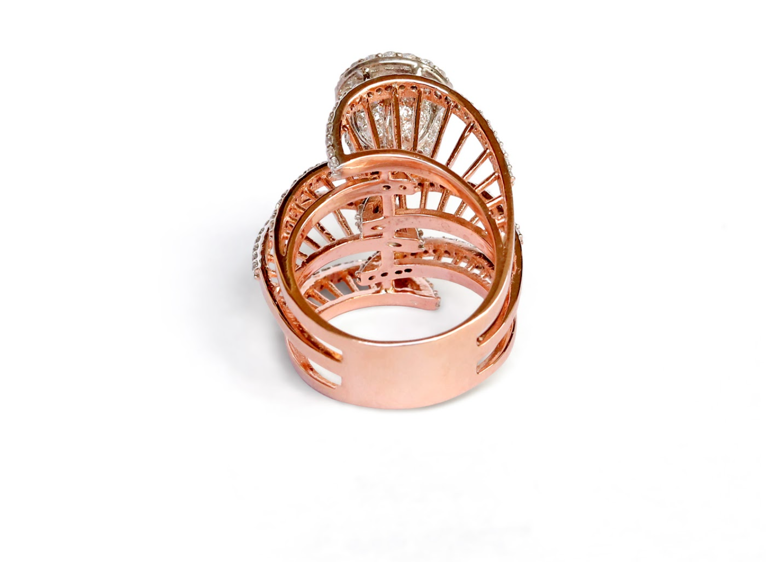 925 Silver Solitaire Cocktail Ring - Amrrutam