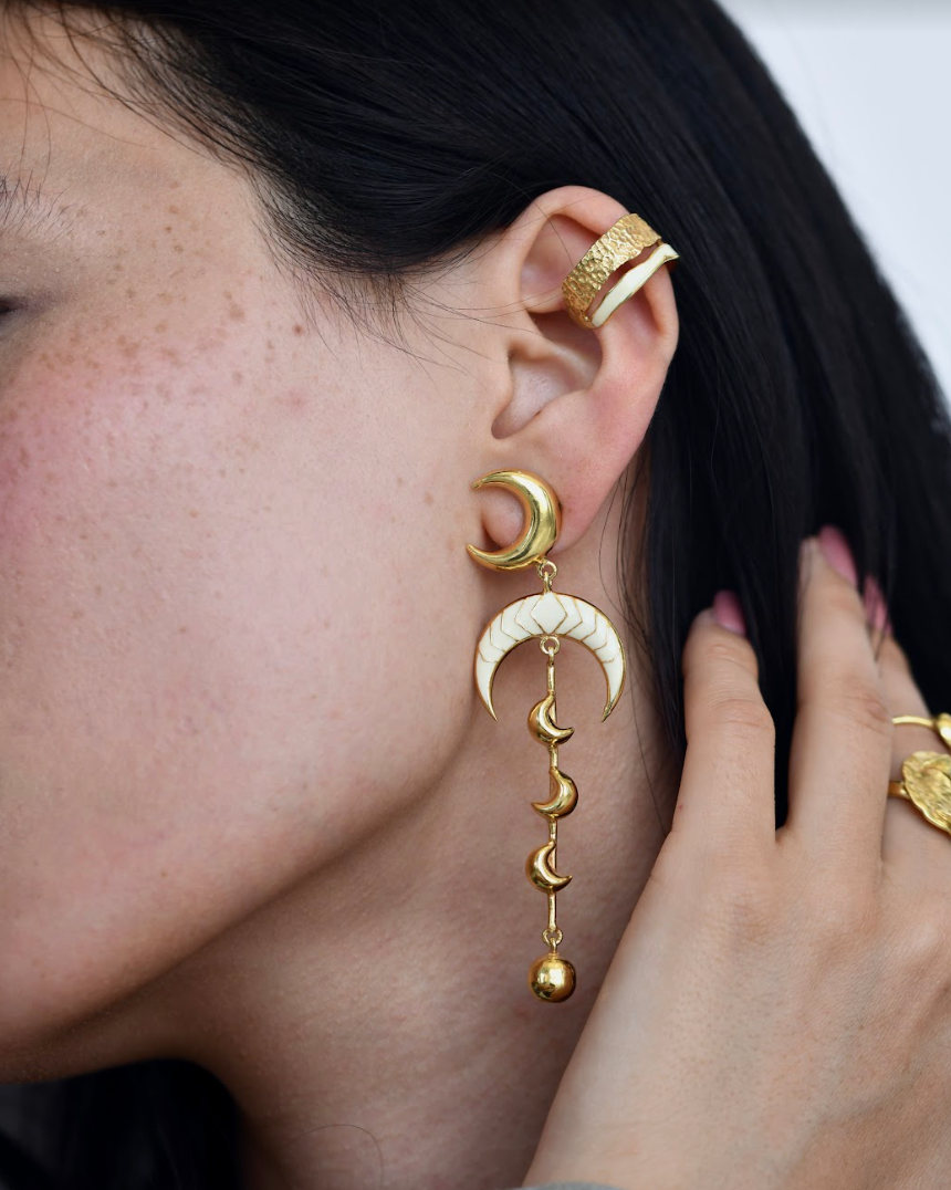 Luna Earrings Dangle Earrings - Amrrutam