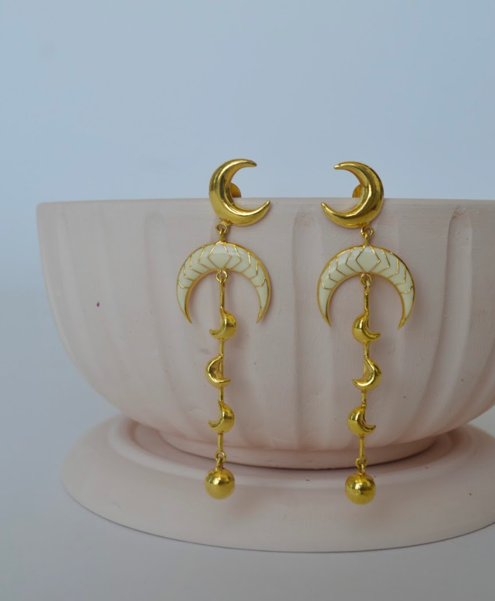Luna Earrings Dangle Earrings - Amrrutam