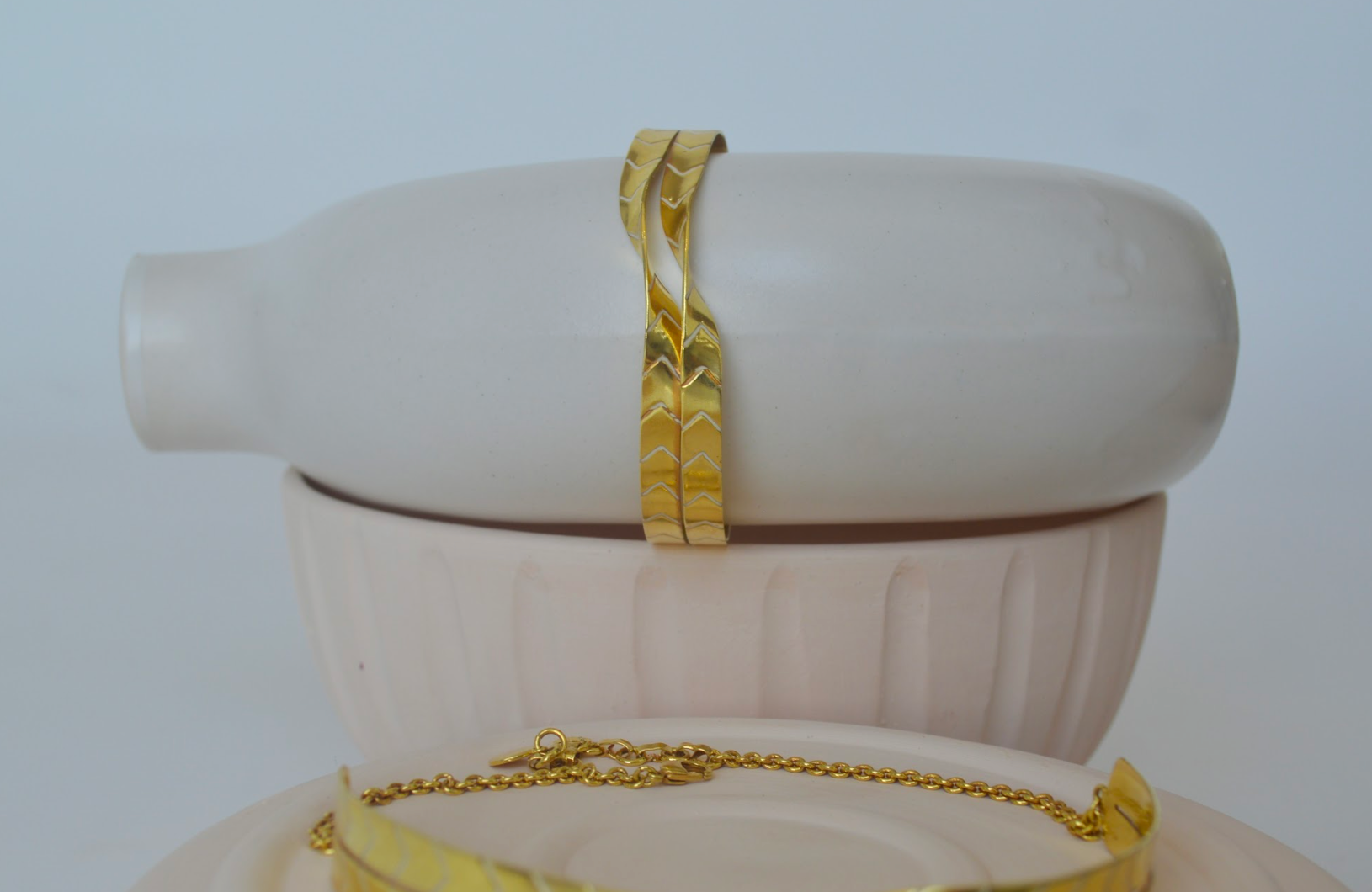 Textured Hexagonal Bangle Bracelet - Amrrutam