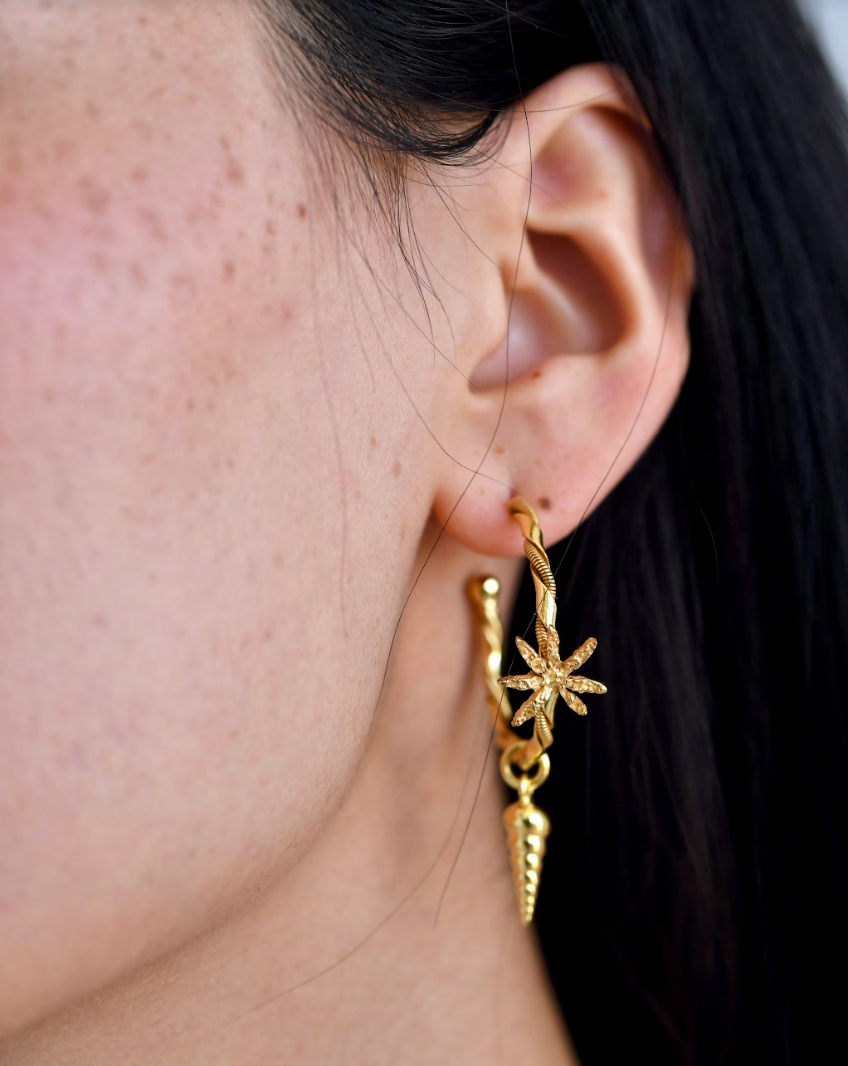 Amrrutam Shell Hoop earrings
