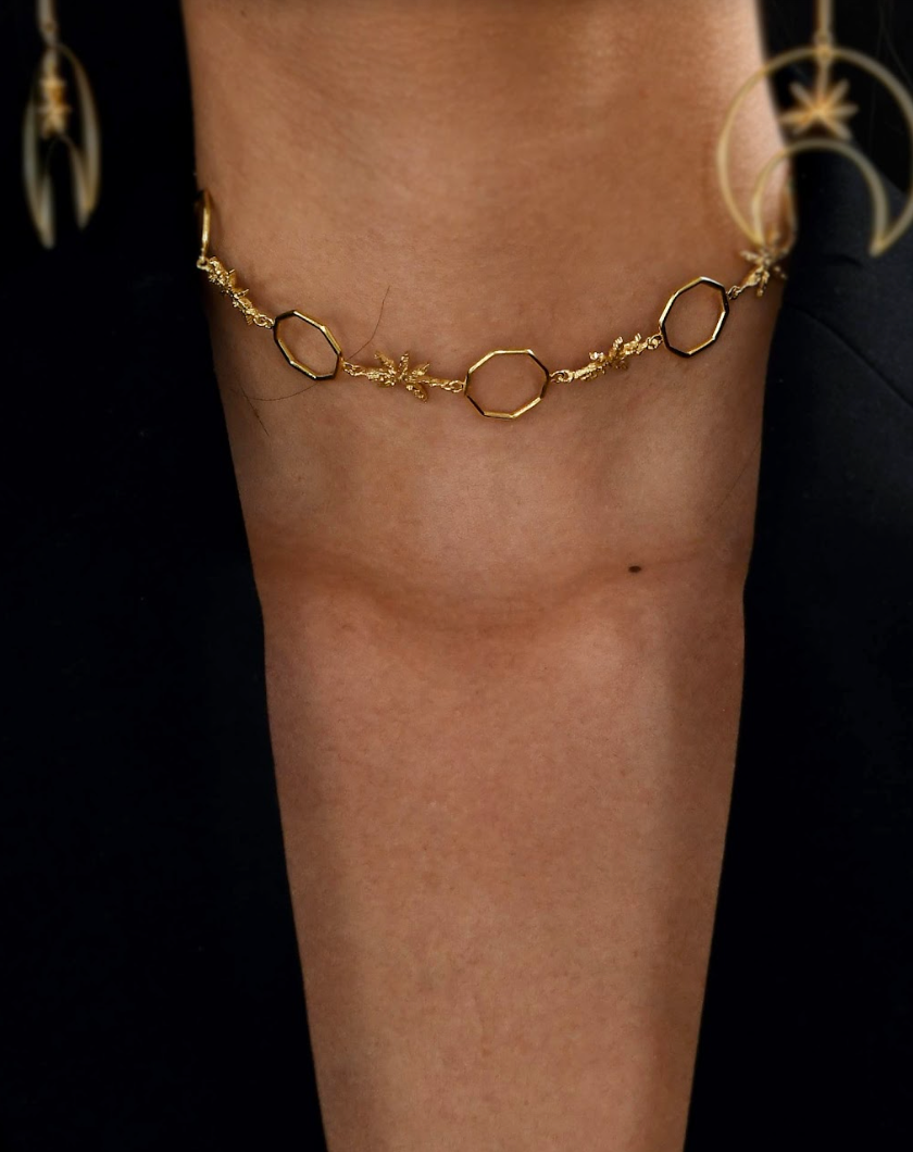 Linked Cinnamon Choker Chain Necklace - Amrrutam