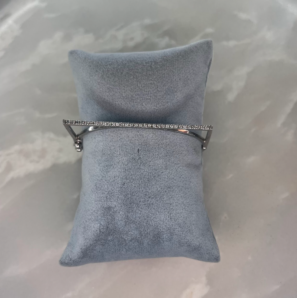 925 Silver Swarovski Square Bracelet - Amrrutam