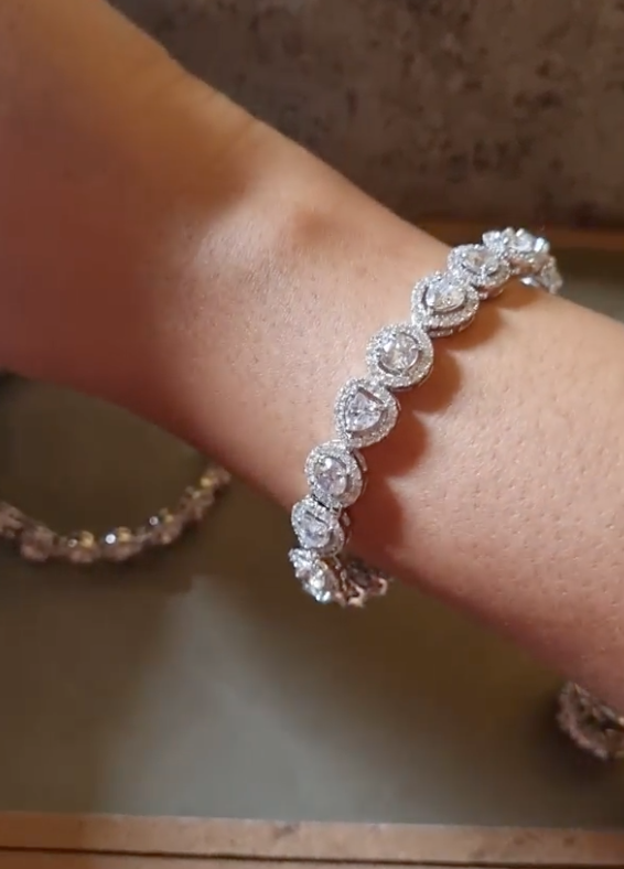 925 Silver Swarovski Harris Bracelet - Amrrutam