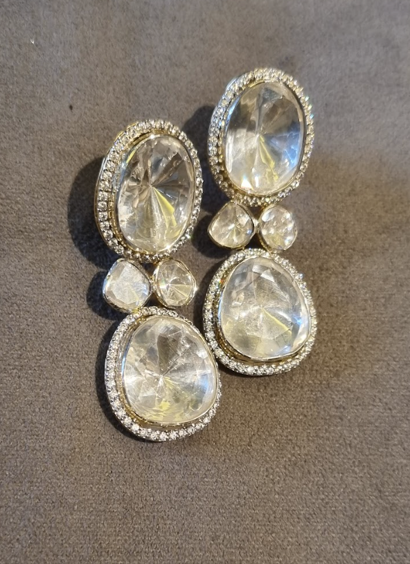 925 Silver Moissanite Stud Earring - Amrrutam