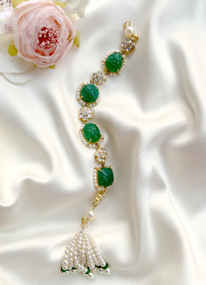 925 Silver Chaya Polki Bracelet - Amrrutam