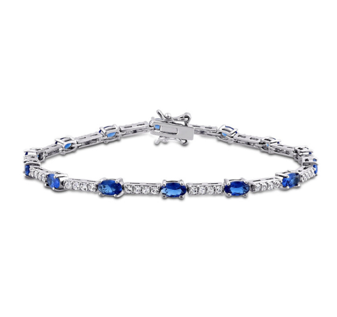 925 Silver Tanzanite Blue Tennis Bracelet - Amrrutam