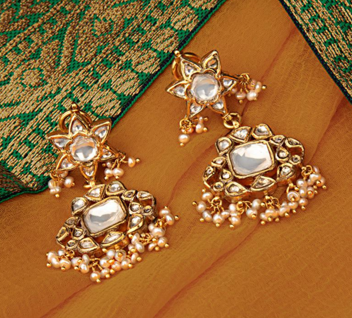 925 Silver Dastavya Surya Chandra Necklace Set - Amrrutam