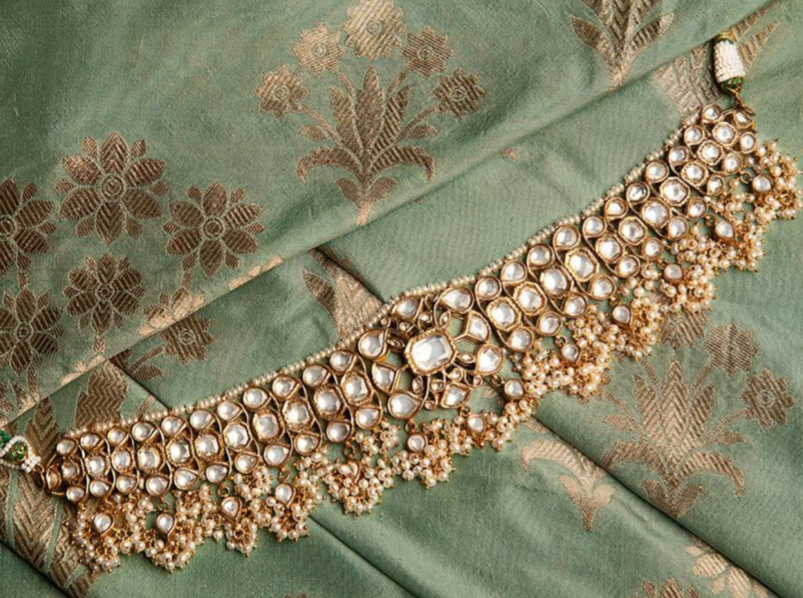 925 Silver Zohra Surya Chandra Necklace - Amrrutam