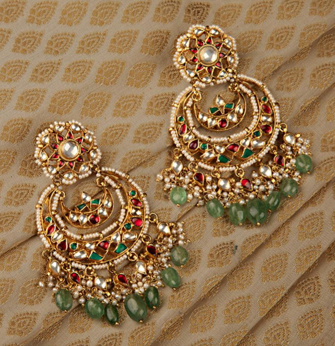 925 Silver Chahanya Surya Chandra Earring - Amrrutam