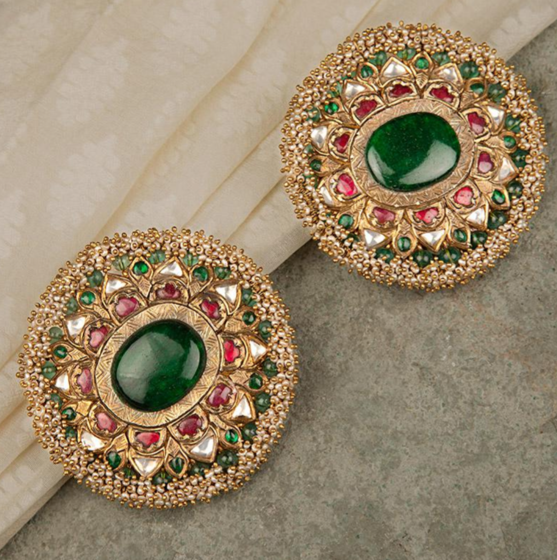 925 Silver Nellore Stud Earring - Amrrutam