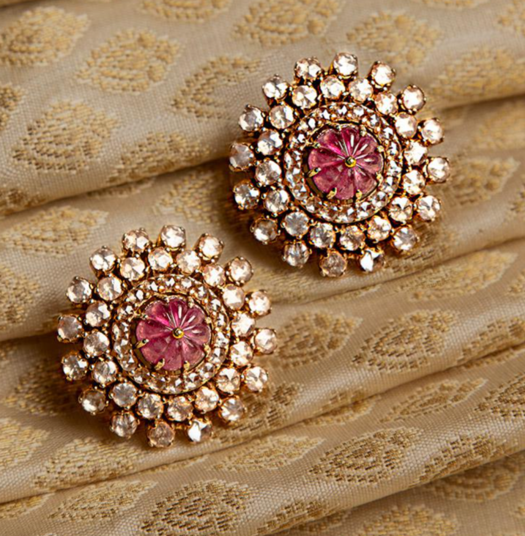 925 Silver Roopasa Surya Chandra Stud Earring - Amrrutam